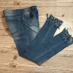 C&V Chelsea & Violet Fringe Hem Jeans